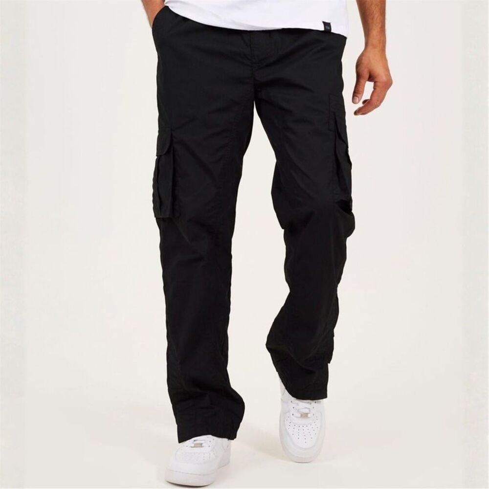 Brave Soul Mens Relaxed Fit Cargo Pants / Black
